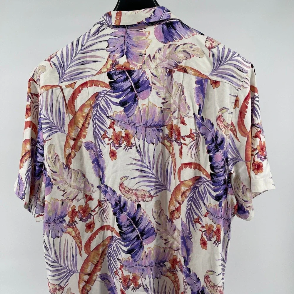 Tommy Baham Silk Shirt Mens‎ XXL Multicolor Floral Hawaiian